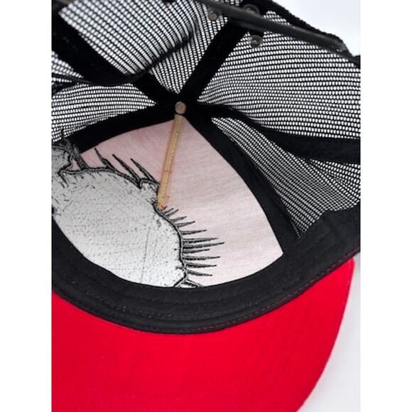 Fly Racing Baseball Cap Hat Red with Black Mesh Snapback OSFA - Picture 7 of 11